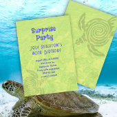 Volwassenende verjaardag Zee Turtle Invitation Kaart