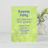 Volwassenende verjaardag Zee Turtle Invitation Kaart (Staand voorkant)