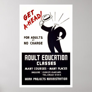 Volwasseneneducatie Klassen 1938 WPA Poster
