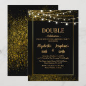 Volwassenenpartij | Zwarte Glitter Kaart (Voorkant / Achterkant)