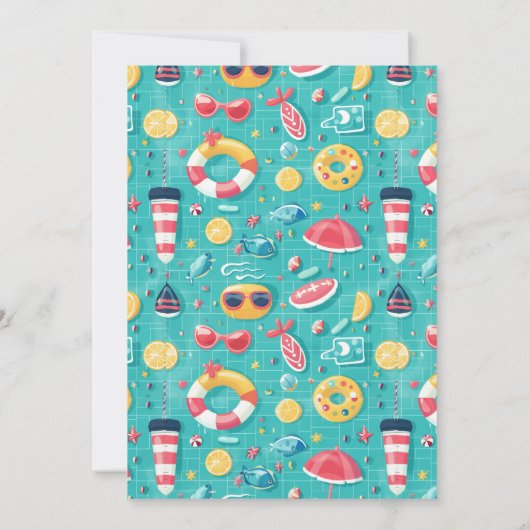 Volwassenenpool zomerdag kaart (Achterkant)