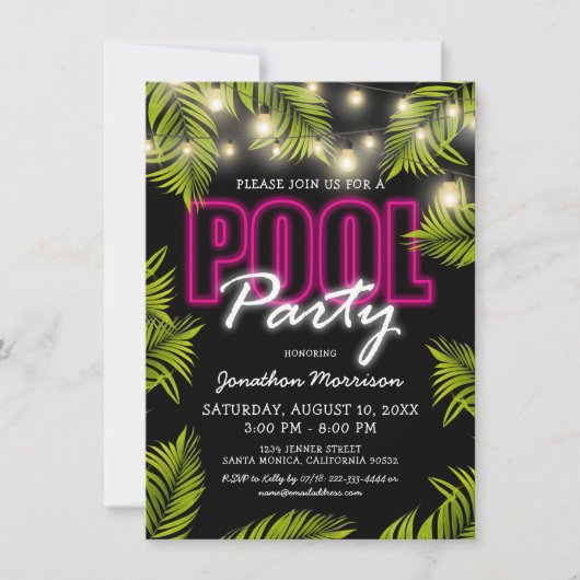 Volwassenenpool zomerdag kaart (Voorkant)