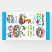 Volwassenenpool zomerdag spandoek (Horizontaal)