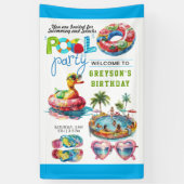 Volwassenenpool zomerdag spandoek (Verticaal)