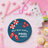 Volwassenenzomerpool Papieren Bordje (Feest)