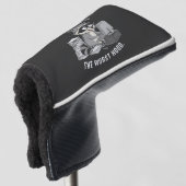 Volwassenheid is de slechtere Hood Funny Raccoon L Golfheadcover (3/4 voorkant)