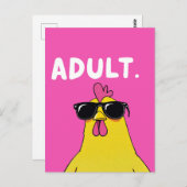 Volwassenheidniveau: Kippenbaas Briefkaart (Voorkant / Achterkant)