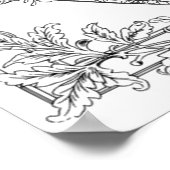 Volwassenkleurend Poster "Floral Swirls Art" (Hoek)