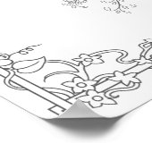 Volwassenkleurend Poster "Je moet kunst geloven" (Hoek)