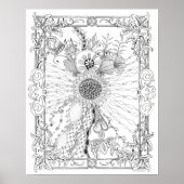 Volwassenkleurend Poster "Love of Sunflower Art" (Voorkant)