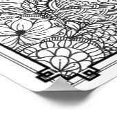 Volwassenkleurend Poster "Moederpareltuinkunst" (Hoek)