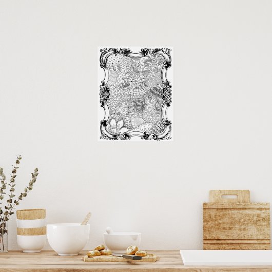 Volwassenkleurend Poster "Moedertuinkunst" (Keuken)