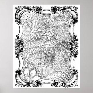 Volwassenkleurend Poster "Moedertuinkunst"