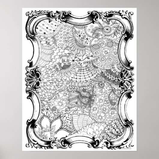 Volwassenkleurend Poster "Moedertuinkunst" (Voorkant)