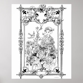 Volwassenkleurend Poster "Momenten van eenzaamheid