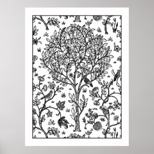 Volwassenkleurend Poster William Morris Tree of Li