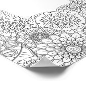 Volwassenkleurende bloemen, DIY-Poster (groot, 8,5 Poster (Hoek)