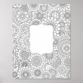 Volwassenkleurende bloemen, DIY-Poster (groot, 8,5 Poster (Voorkant)