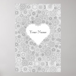 Volwassenkleurig, aangepast Poster voor hart (groo