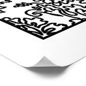 Volwassenkleurig Poster Jacobean Floral Damask (Hoek)