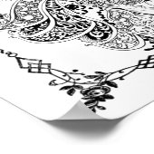 Volwassenkleurig Poster "Midnight Blooms Art" (Hoek)