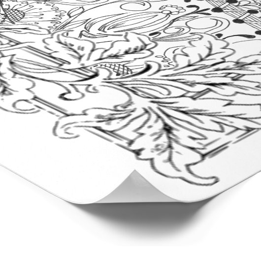 Volwassenkleurig Poster "Schijnland" (Hoek)