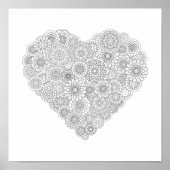 Volwassenkleurig ventilator Poster hart (klein) (Voorkant)