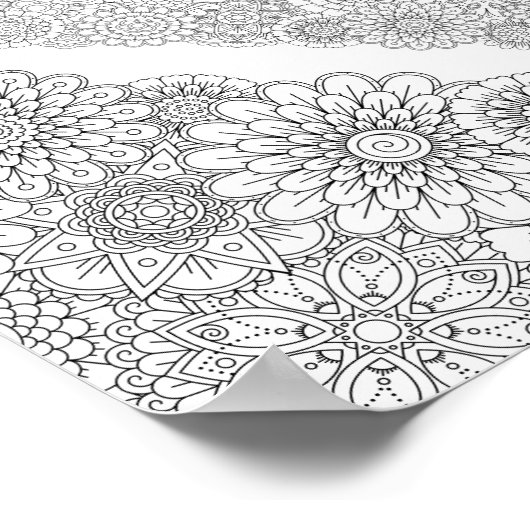 Volwassenkleurig ventilator Poster hart (klein) (Hoek)