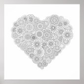 Volwassenkleurig ventilatorhart Poster (middelgroo (Voorkant)