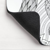 Volwassenkleurige boekstijl Kat Zelfkleuring Muismat (Hoek)