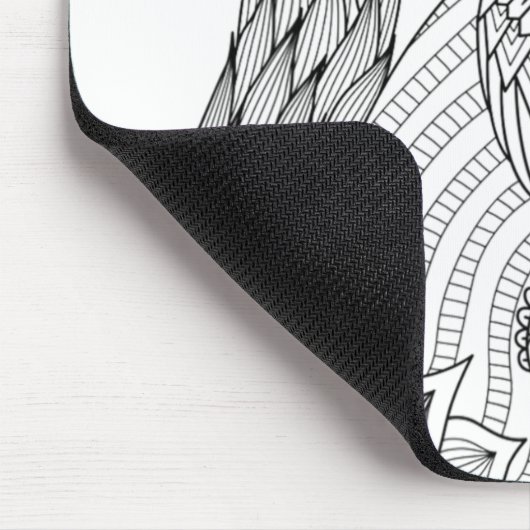 Volwassenkleurige boekstijl Kat Zelfkleuring Muismat (Hoek)