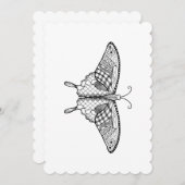 Volwassenkleurige Butterfly 5x7 Uitnodiging Opgevr (Voorkant / Achterkant)