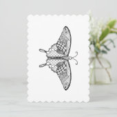 Volwassenkleurige Butterfly 5x7 Uitnodiging Opgevr (Staand voorkant)