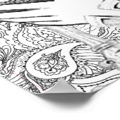 Volwassenkleurige Grayscale Mandala vrouwen Poster (Hoek)