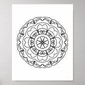 Volwassenkleurige pagina Mandala Poster DIY Wall A (Voorkant)