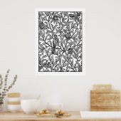 Volwassenkleurige Poster Morris Bird & Pomegranate (Keuken)