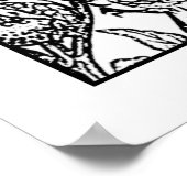 Volwassenkleurige Poster Morris Bird & Pomegranate (Hoek)