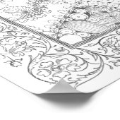 Volwassenkleurige Poster "Peace, Love & Joy Art" (Hoek)