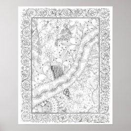 Volwassenkleurige Poster "Peace, Love & Joy Art"