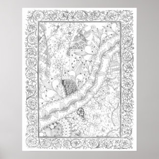 Volwassenkleurige Poster "Peace, Love & Joy Art"