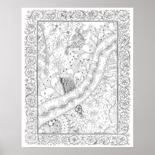 Volwassenkleurige Poster "Peace, Love & Joy Art" (Voorkant)