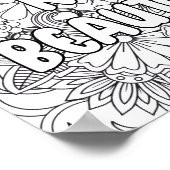 Volwassenkleuring-"Sterk is de nieuwe.." Motivatie Poster (Hoek)