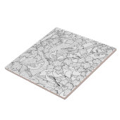 Volwassenkleurpagina Vogels en mazelen Tegeltje (Zijkant)