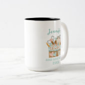 Volwassennaaiadviseur mam tweekleurige koffiemok (Voorkant rechts)