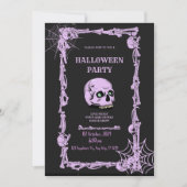 Volwassenpartij Gothische schedel Invitat Save The Date (Voorkant)