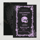 Volwassenpartij Gothische schedel Invitat Save The Date (Voorkant / Achterkant)