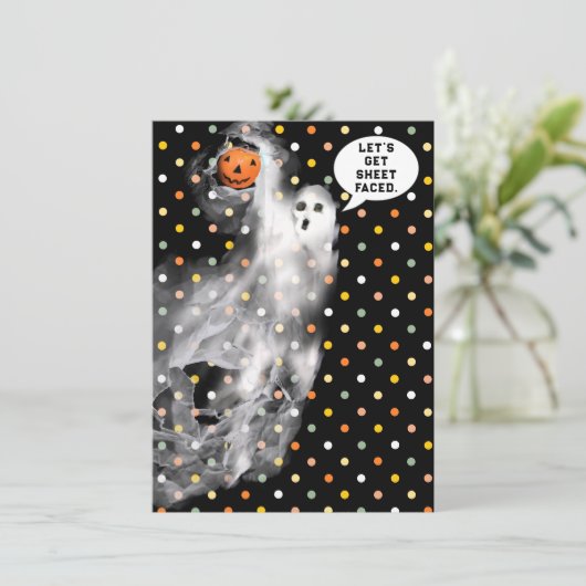 Volwassenpartij Halloween Kaart (Staand voorkant)