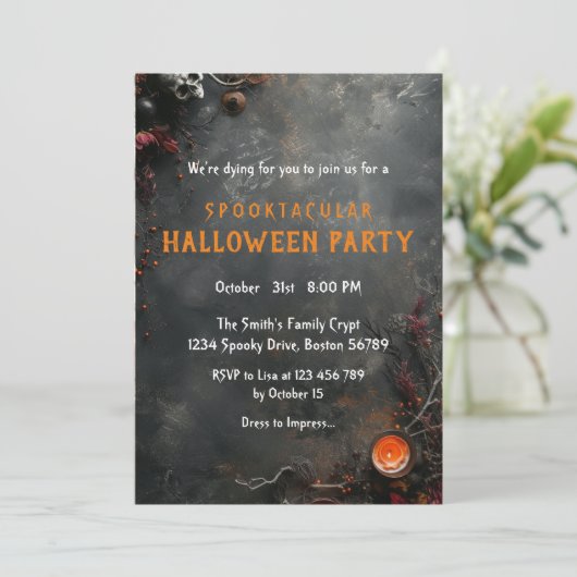 Volwassenpartij Halloween Kaart (Staand voorkant)