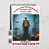 Volwassenpartij Halloween Kaart (Voorkant / Achterkant)