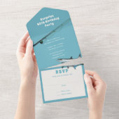 Volwassenpartij Vist Gewaardeerde verjaardag All In One Uitnodiging (Afscheurbaar)